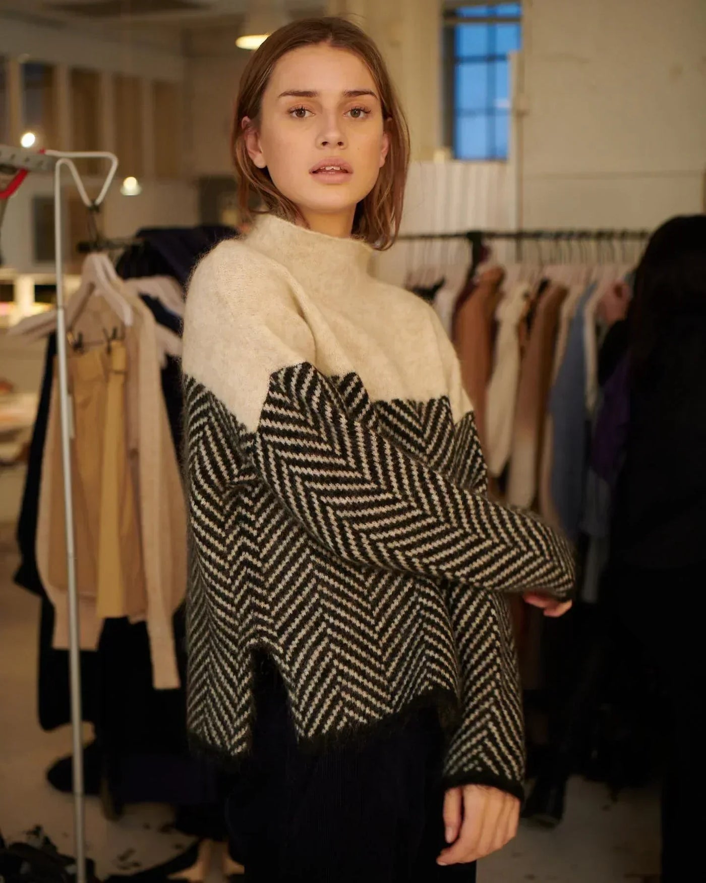 Hannah Luxury Cashmere Turtleneck Sweater