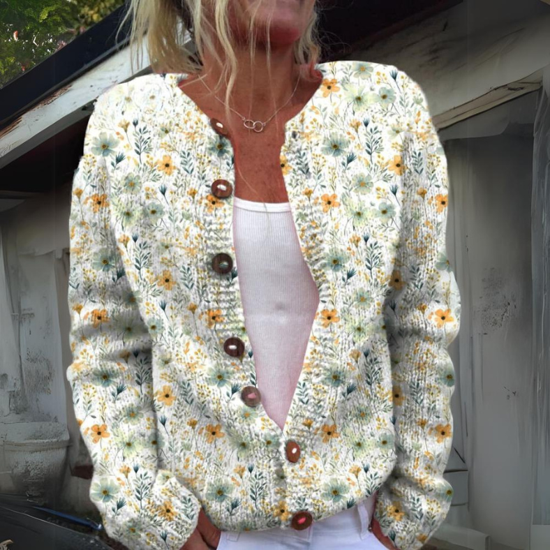 Leilani™ Cozy Floral-Print Cardigan