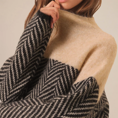 Hannah Luxury Cashmere Turtleneck Sweater