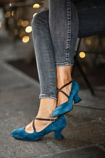 Amber | Stylish Mid-Heel Strappy Sandals